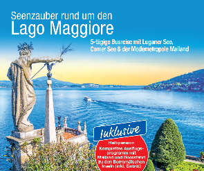 trendtours Reise Blick auf den See Lago Maggiore italien