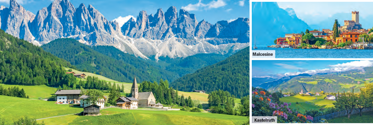 trendtours busreise dolomite Südtirol Berge blauer himmel