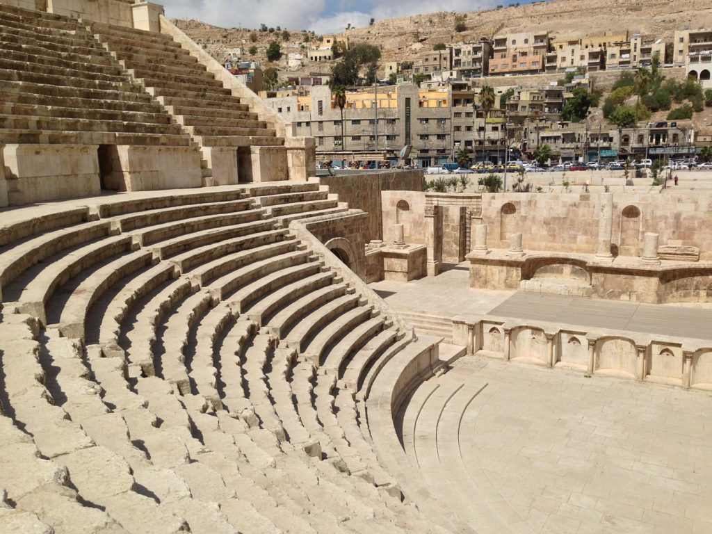 Jordanien Amphitheater Heller Stein Treppenstufen