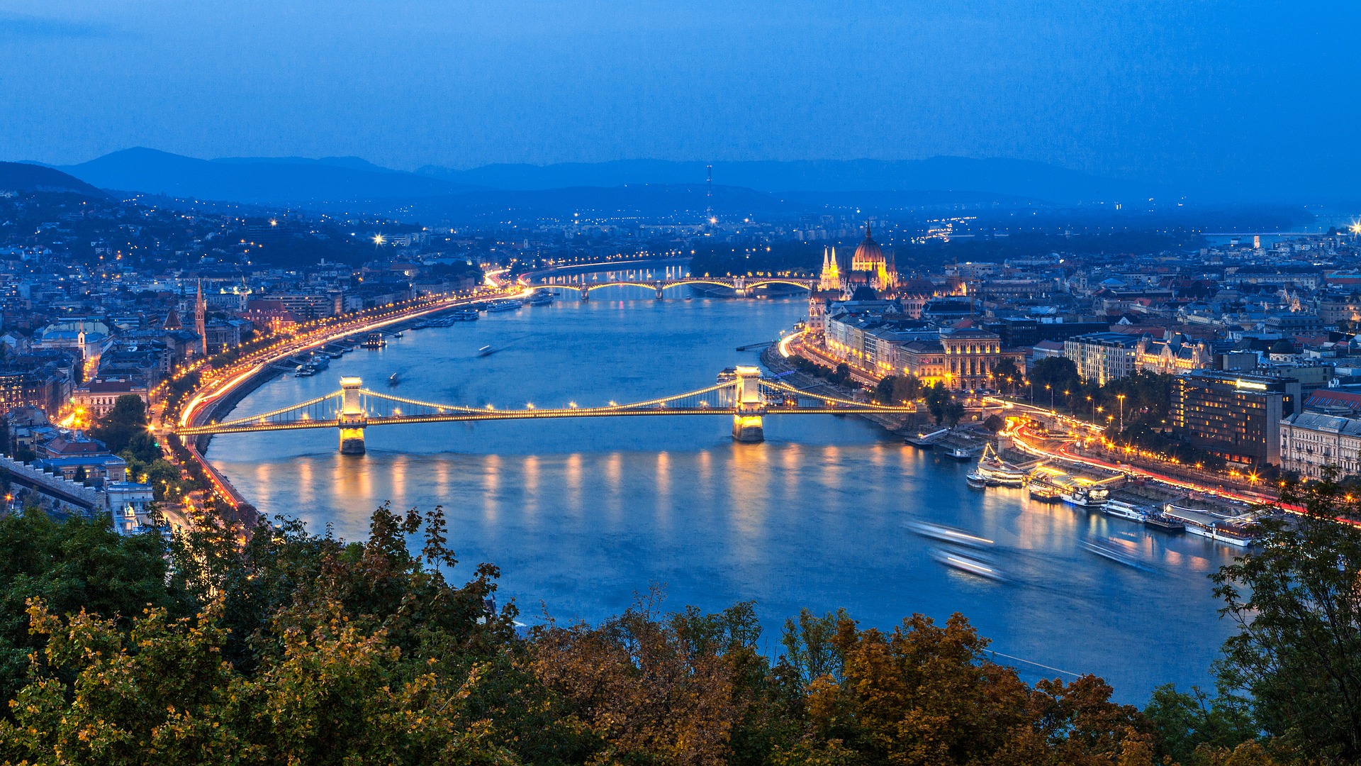 Budapest Gebäude Donau Fluss