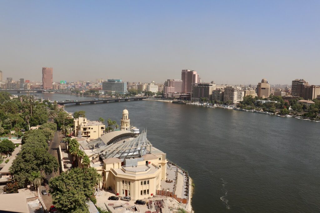 Nil Fluss Stadt Gebäude
