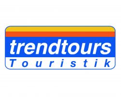 Reise Logo Aufschrift trendtours Touristik