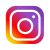 Instagram Symbol bunte Fläche und innen weißes Viereck weißer Kreis