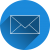 Blauer Kreise mit Briefumschlag für Email KOntakt
